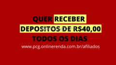 Receba Depositos de R$40 em sua conta ainda Hoje