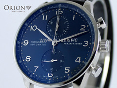 IWC Portuguese Classic Blue Dial Chronograph // Full Set