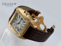 ⌚ Cartier Santos 100 – Ouro 18K